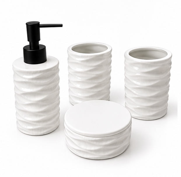 Dispensador De Jabón - Set De Baño 4 Piezas