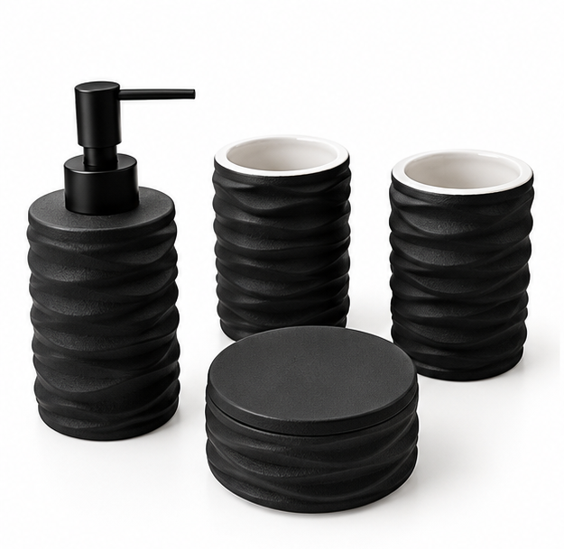 Dispensador De Jabón - Set De Baño 4 Piezas