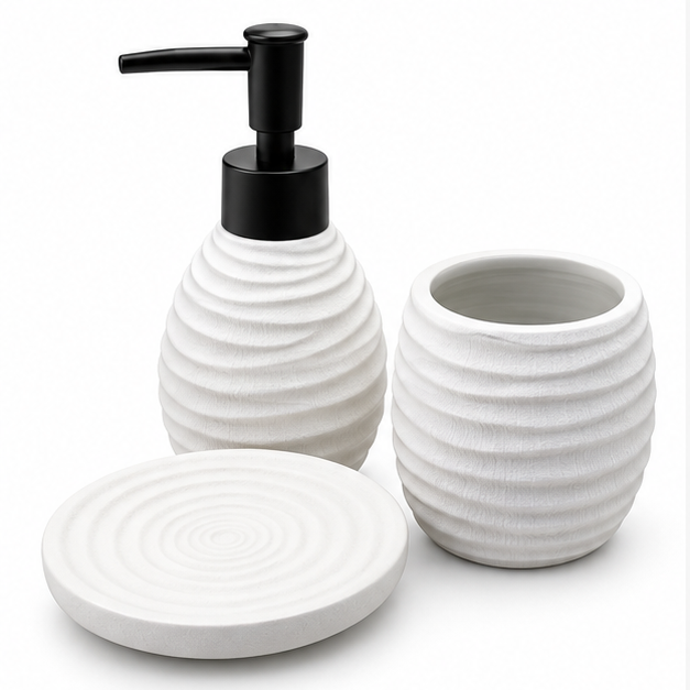 Dispensador de Jabón - Set de Baño 3 Piezas