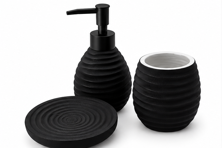 Dispensador de Jabón - Set de Baño 3 Piezas